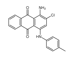 1-amino-2-chloro-4-p-toluidino-anthraquinone结构式