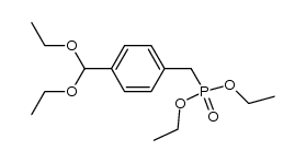 (4-diethoxymethyl-benzyl)-phosphonic acid diethyl ester Structure