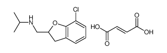 (7-chloro-2,3-dihydro-1-benzofuran-2-yl)methyl-propan-2-ylazanium,(Z)-4-hydroxy-4-oxobut-2-enoate结构式