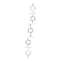 N,N'-Bis{4-[(4-methyl-1-piperidinyl)sulfonyl]phenyl}terephthalamide结构式