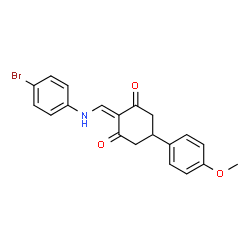 2-{[(4-bromophenyl)amino]methylidene}-5-(4-methoxyphenyl)cyclohexane-1,3-dione结构式
