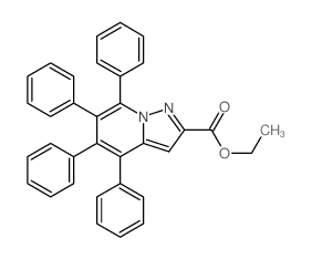 Pyrazolo[1,5-a]pyridine-2-carboxylicacid, 4,5,6,7-tetraphenyl-, ethyl ester picture