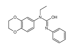 1-(2,3-dihydro-1,4-benzodioxin-6-yl)-1-ethyl-3-phenylurea结构式