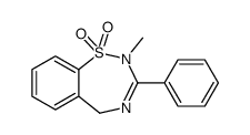 2-methyl-3-phenyl-5H-1λ6,2,4-benzothiadiazepine 1,1-dioxide Structure