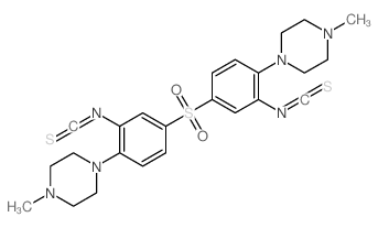 1-[2-isothiocyanato-4-[3-isothiocyanato-4-(4-methylpiperazin-1-yl)phenyl]sulfonyl-phenyl]-4-methyl-piperazine结构式