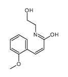 N-(2-hydroxyethyl)-3-(2-methoxyphenyl)prop-2-enamide结构式