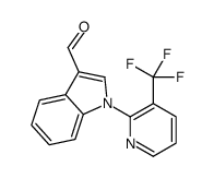 1-[3-(trifluoromethyl)pyridin-2-yl]indole-3-carbaldehyde structure