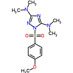 1-[(4-Methoxyphenyl)sulfonyl]-N,N,N',N'-tetramethyl-1H-1,2,4-triazole-3,5-diamine Structure