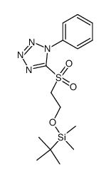 5-((2-((tert-butyldimethylsilyl)oxy)ethyl)sulfonyl)-1-phenyl-1H-tetrazole结构式