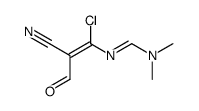 3-chloro-5-dimethylamino-2-formyl-4-aza-2,4-pentadienenitrile结构式