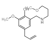 2-Methoxy-6-(((3-methoxypropyl)amino)methyl)-4-(2-propenyl)phenol结构式
