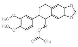6-(3,4-Dimethoxyphenyl)-7,8-dihydronaphtho[2,3-d][1,3]dioxol-5(6H)-one O-acetyloxime结构式
