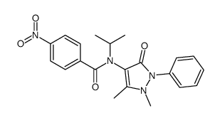 N-(1,5-dimethyl-3-oxo-2-phenylpyrazol-4-yl)-4-nitro-N-propan-2-ylbenzamide结构式