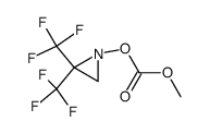 1-(methoxycarbonyloxy)-2,2-bis(trifluoromethyl)aziridine Structure