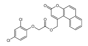 (3-oxobenzo[f]chromen-1-yl)methyl 2-(2,4-dichlorophenoxy)acetate Structure