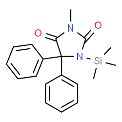 3-Methyl-5,5-diphenyl-1-(trimethylsilyl)-2,4-imidazolidinedione Structure