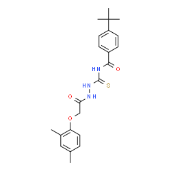 4-tert-butyl-N-({2-[(2,4-dimethylphenoxy)acetyl]hydrazino}carbonothioyl)benzamide Structure