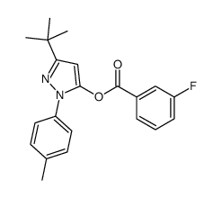 [5-tert-butyl-2-(4-methylphenyl)pyrazol-3-yl] 3-fluorobenzoate结构式