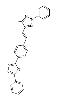 2-{4-[2-(5-methyl-2-phenyl-2H-[1,2,3]triazol-4-yl)-vinyl]-phenyl}-5-phenyl-[1,3,4]oxadiazole Structure