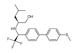 (2S)-4-methyl-2-[(1S)-2,2,2-trifluoro-1-(4'-methylsulfanyl-biphenyl-4-yl)ethylamino]-pentan-1-ol Structure