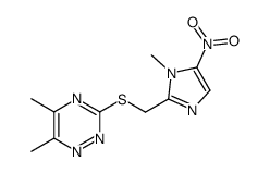 5,6-dimethyl-3-(1-methyl-5-nitro-1H-imidazol-2-ylmethylsulfanyl)-[1,2,4]triazine结构式