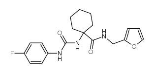 Cyclohexanecarboxamide, 1-[[[(4-fluorophenyl)amino]carbonyl]amino]-N-(2-furanylmethyl)- (9CI)结构式