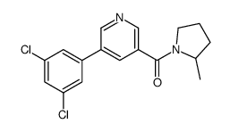 [5-(3,5-dichlorophenyl)pyridin-3-yl]-(2-methylpyrrolidin-1-yl)methanone Structure