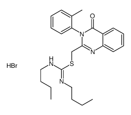 [3-(2-methylphenyl)-4-oxoquinazolin-2-yl]methyl N,N'-dibutylcarbamimidothioate,hydrobromide Structure