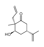(2S,3R,5R)-2-allyl-3-hydroxy-5-isopropenyl-2-methylcyclohexan-1-one结构式