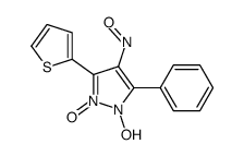 1-hydroxy-4-nitroso-2-oxido-5-phenyl-3-thiophen-2-ylpyrazol-2-ium Structure