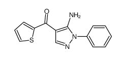 (5-AMINO-1-PHENYL-1H-PYRAZOL-4-YL)(THIOPHEN-2-YL)METHANONE结构式