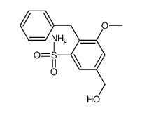 2-benzyl-5-(hydroxymethyl)-3-methoxybenzenesulfonamide结构式