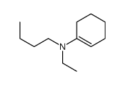 N-butyl-N-ethylcyclohexen-1-amine Structure