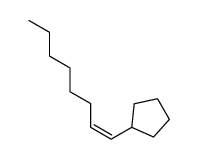 cis-1-cyclopentyl-1-octene Structure