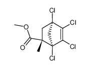 (1S,2R,4S)-1,4,5,6-Tetrachloro-2-methyl-bicyclo[2.2.1]hept-5-ene-2-carboxylic acid methyl ester结构式