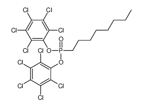 1,2,3,4,5-pentachloro-6-[octyl-(2,3,4,5,6-pentachlorophenoxy)phosphoryl]oxybenzene Structure