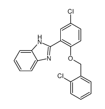 2-[5-chloro-2-[(2-chlorophenyl)methoxy]phenyl]-1H-benzimidazole Structure