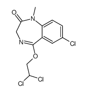 7-chloro-5-(2,2-dichloro-ethoxy)-1-methyl-1,3-dihydro-benzo[e][1,4]diazepin-2-one结构式