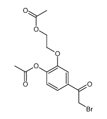 2-[2-acetyloxy-5-(2-bromoacetyl)phenoxy]ethyl acetate Structure