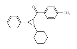 Ketone, 1-cyclohexyl-3-phenyl-2-aziridinyl p-tolyl, trans-结构式