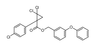 (3-phenoxyphenyl)methyl 2,2-dichloro-1-(4-chlorophenyl)cyclopropane-1-carboxylate结构式