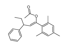 Acetic acid (Z)-3-phenyl-1-(2,4,6-trimethyl-phenyl)-pent-1-enyl ester Structure