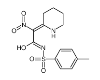 N-(4-methylphenyl)sulfonyl-2-nitro-2-piperidin-2-ylideneacetamide Structure