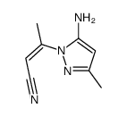 3-(5-amino-3-methylpyrazol-1-yl)but-2-enenitrile结构式