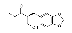 (2S)-1-hydroxy-4-methyl-2-(3,4-methylenedioxyphenyl)methyl-3-pentanone结构式