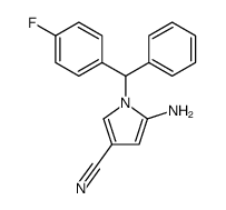 5-amino-1-[(4-fluorophenyl)-phenylmethyl]pyrrole-3-carbonitrile结构式