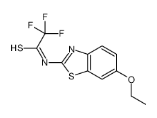 N-(6-ethoxy-1,3-benzothiazol-2-yl)-2,2,2-trifluoroethanethioamide结构式