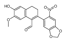 3,4-dihydro-6-hydroxy-7-methoxy-2-(4,5-methylenedioxy-2-nitrophenyl)-1-naphthaldehyde Structure