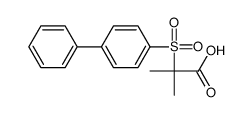2-methyl-2-(4-phenylphenyl)sulfonylpropanoic acid Structure