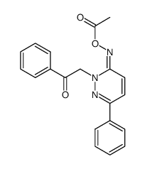 (Z)-2-(6-(acetoxyimino)-3-phenylpyridazin-1(6H)-yl)-1-phenylethanone结构式